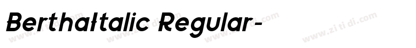 BerthaItalic Regular字体转换